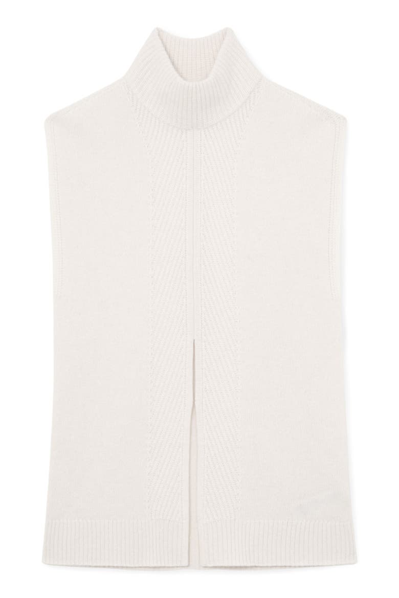 Piper Cashmere Sleeveless Mock Neck Top, Alternate, color, IVORY