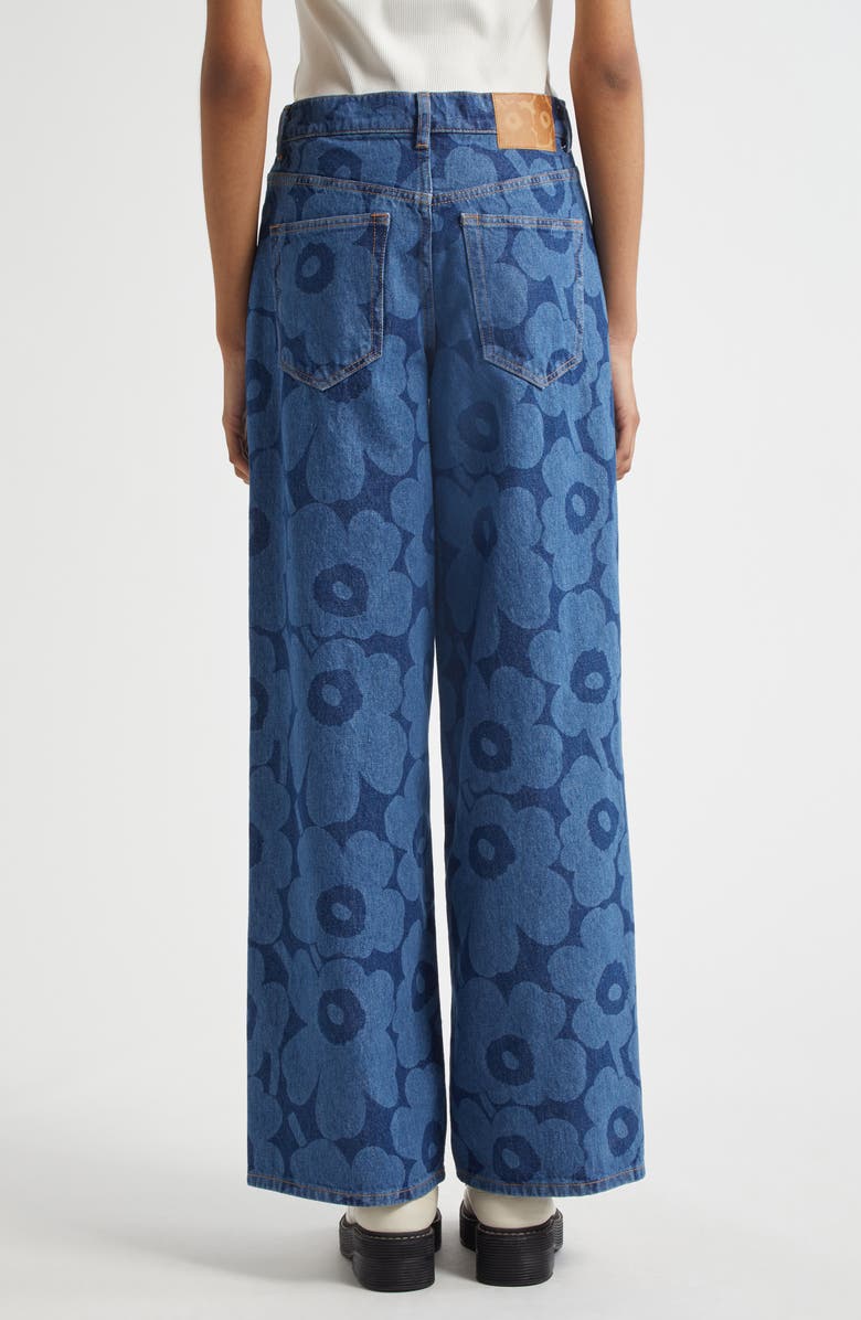 Marimekko Maridenim Unikko Loose Fit Jeans, Alternate, color, Mid Indigo