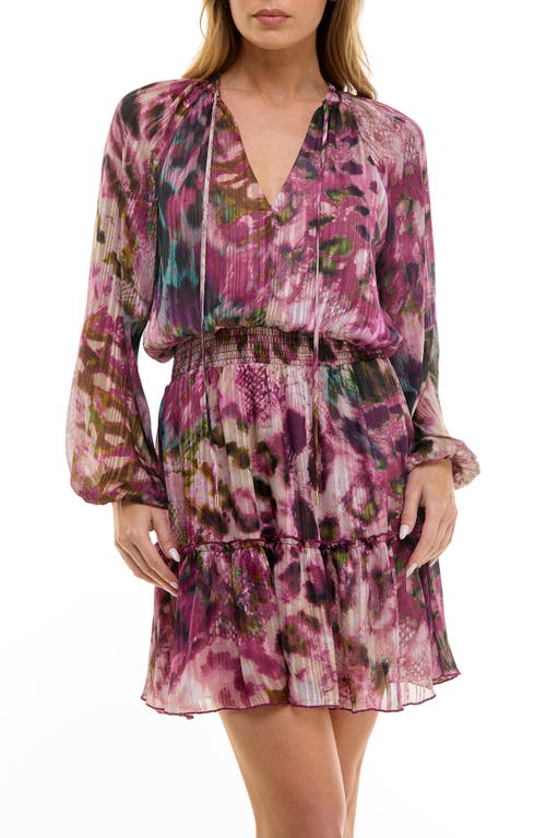 Socialite Long Sleeve Smocked Minidress