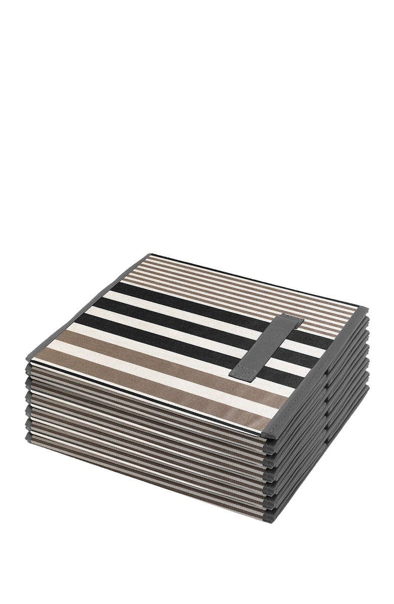 SORBUS Foldable Storage Cube Basket Bin - Set of 6 - Black Line, Alternate, color, Black Lines