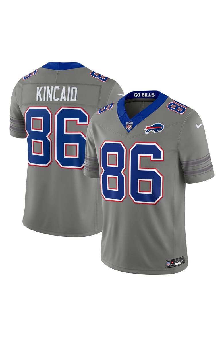 Men's Nike Dalton Kincaid Gray Buffalo Bills Nickel City Vapor F.U.S.E. Stitched Limited Jersey, Main, color, Gray