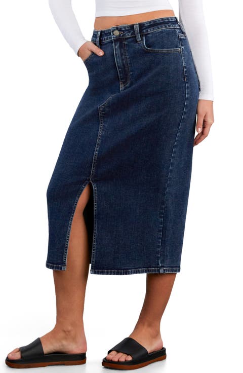 Lucy Denim Midi Skirt