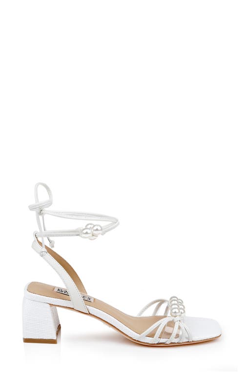 Badgley Mischka Collection Deja Ankle Wrap Sandal In White