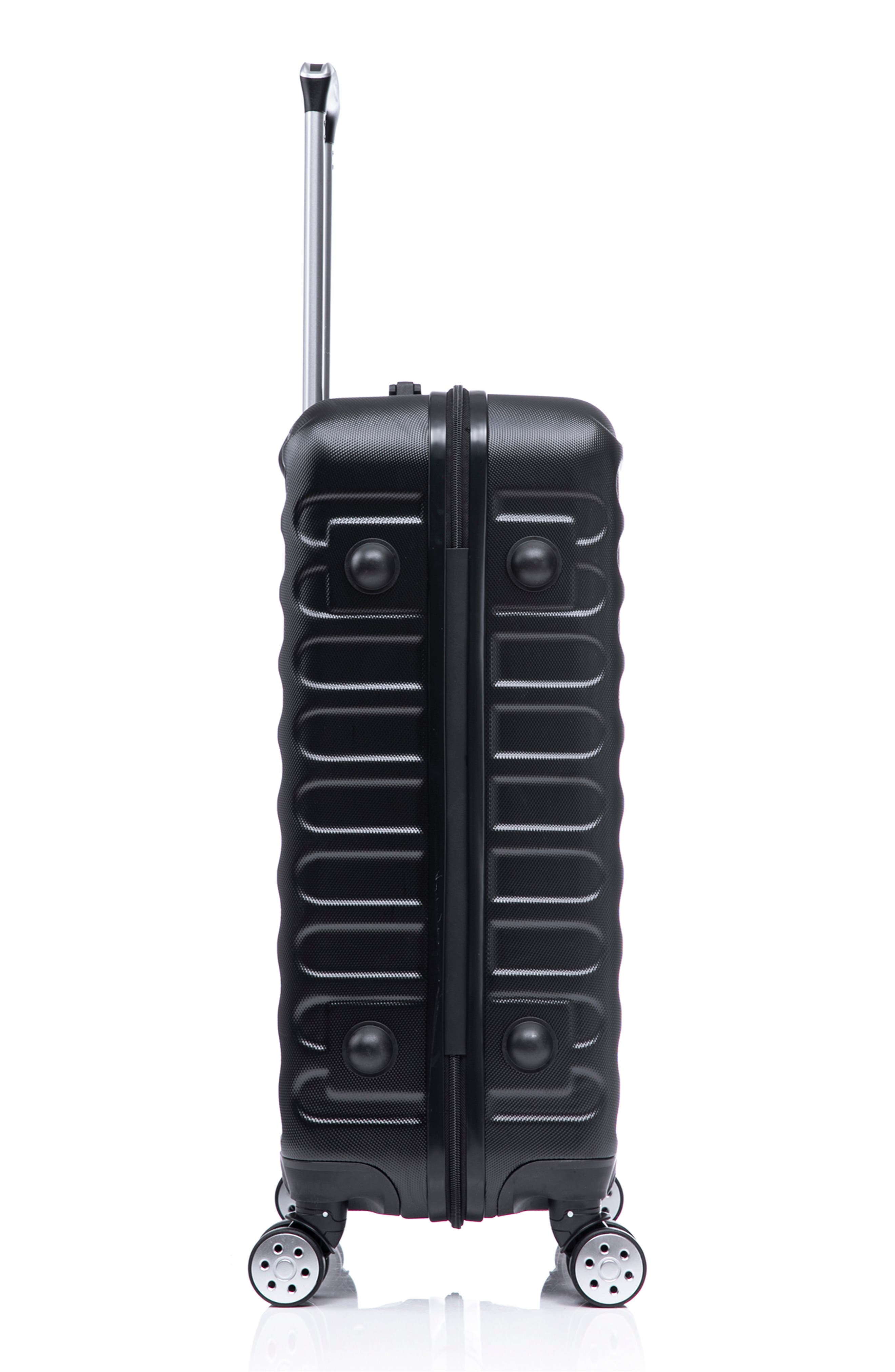 TUCCI Carravia Hardshell 3-Piece Spinner Luggage Set, Alternate, color, Black