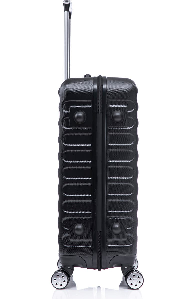 TUCCI Carravia Hardshell 3-Piece Spinner Luggage Set, Alternate, color, Black