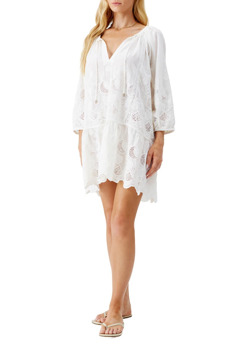 Pearl Broderie Anglaise Cover-Up Minidress (Women) | Nordstrom