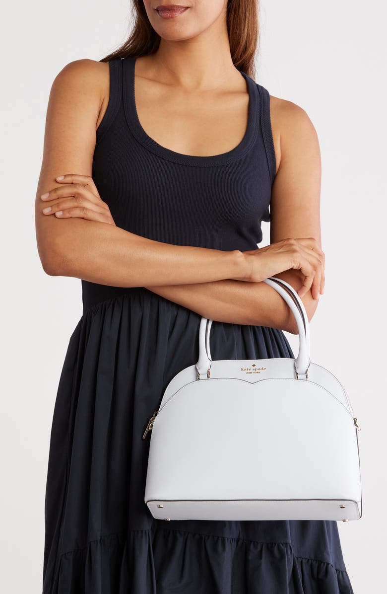 Kate Spade New York payton dome leather satchel, Alternate, color, Pale Sapphirine