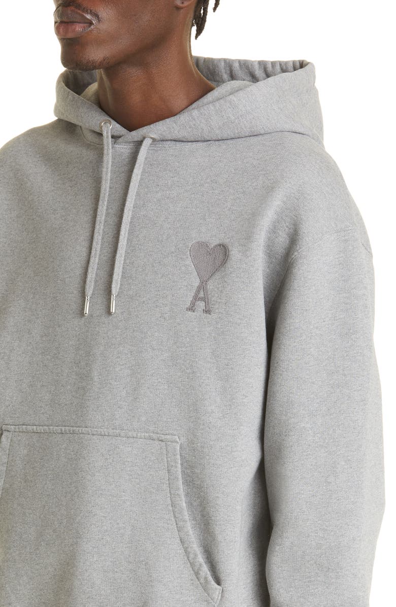 AMI PARIS Alexandre Mattiussi Ami de Coeur Embroidered Organic Cotton Hoodie, Alternate, color, 