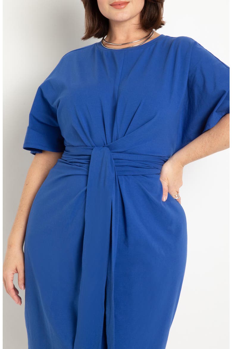 Cross Front Flutter Sleeve Dress, Alternate, color, SURF THE WEB