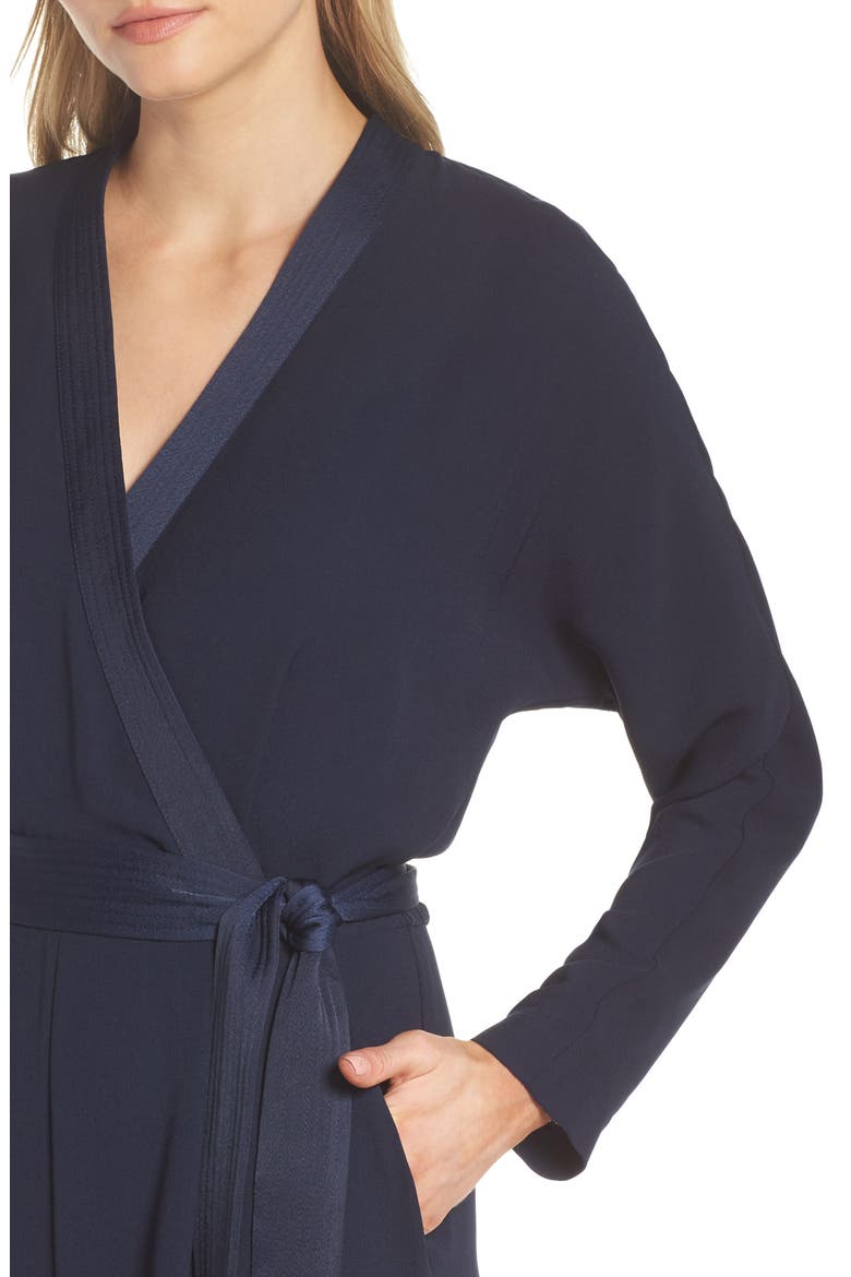 Surplice Jumpsuit, Alternate, color, NAVY