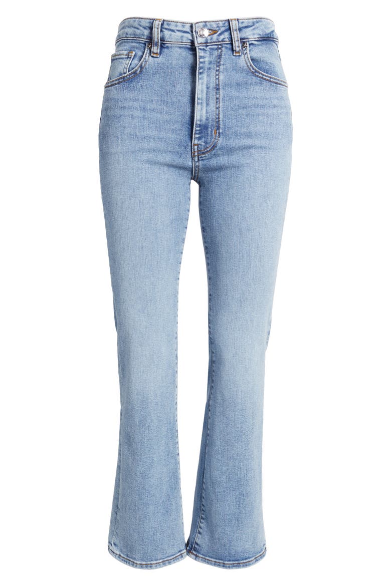 The Reboot High Waist Crop Flare Jeans, Alternate, color, LARK
