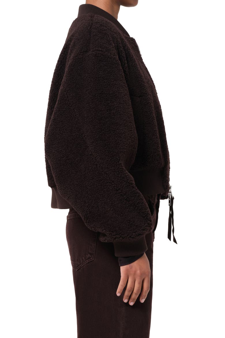 Iona Skye Faux Shearling Bomber Jacket, Alternate, color, CHOCOLATE BRWN