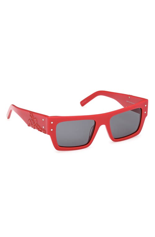 Mcm 53mm Solid Lens Square Sunglasses In Red