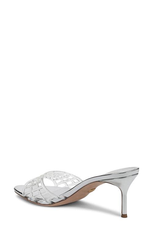Veronica Beard Tia Jelly Stiletto Slide Sandals In Clear/silver