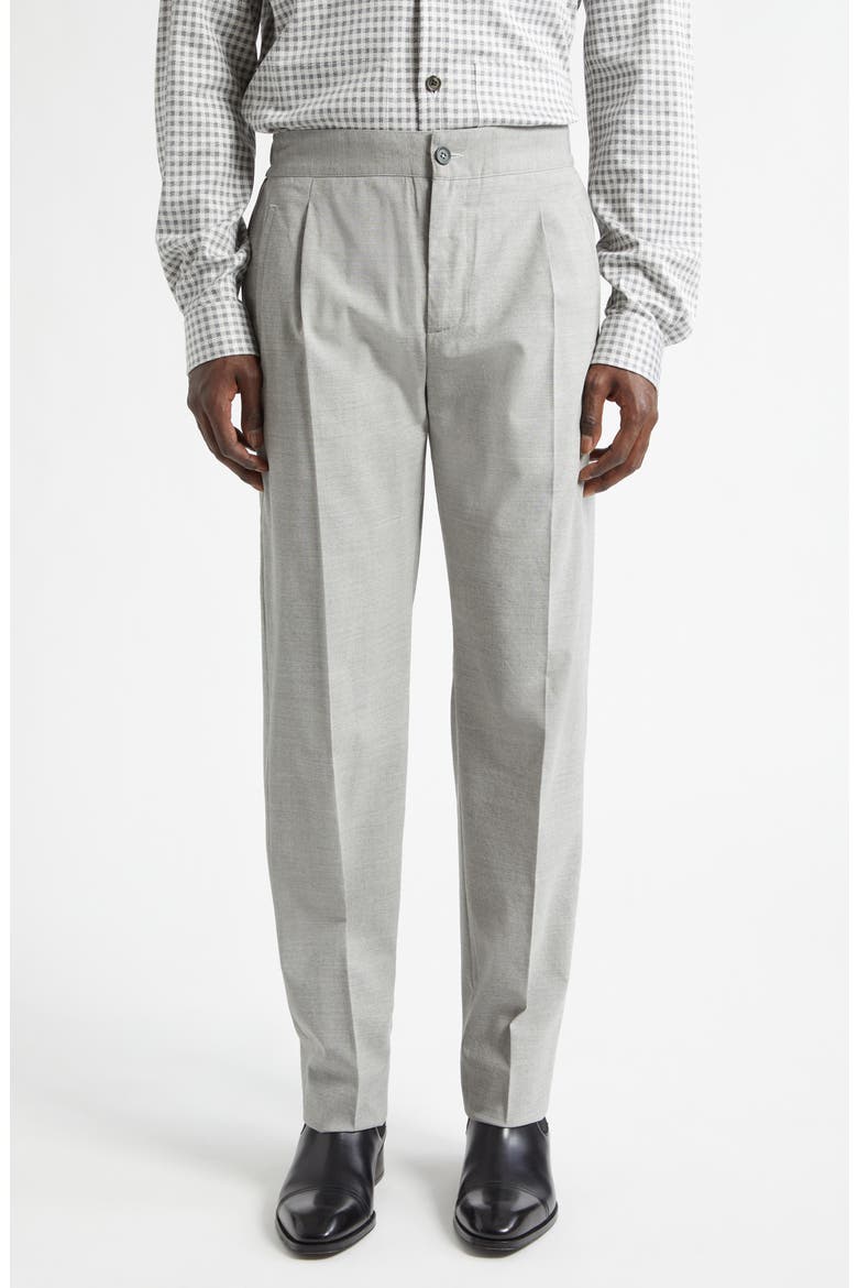 Pleated Wool Blend Pants, Main, color, GRIGIO NUVOLA