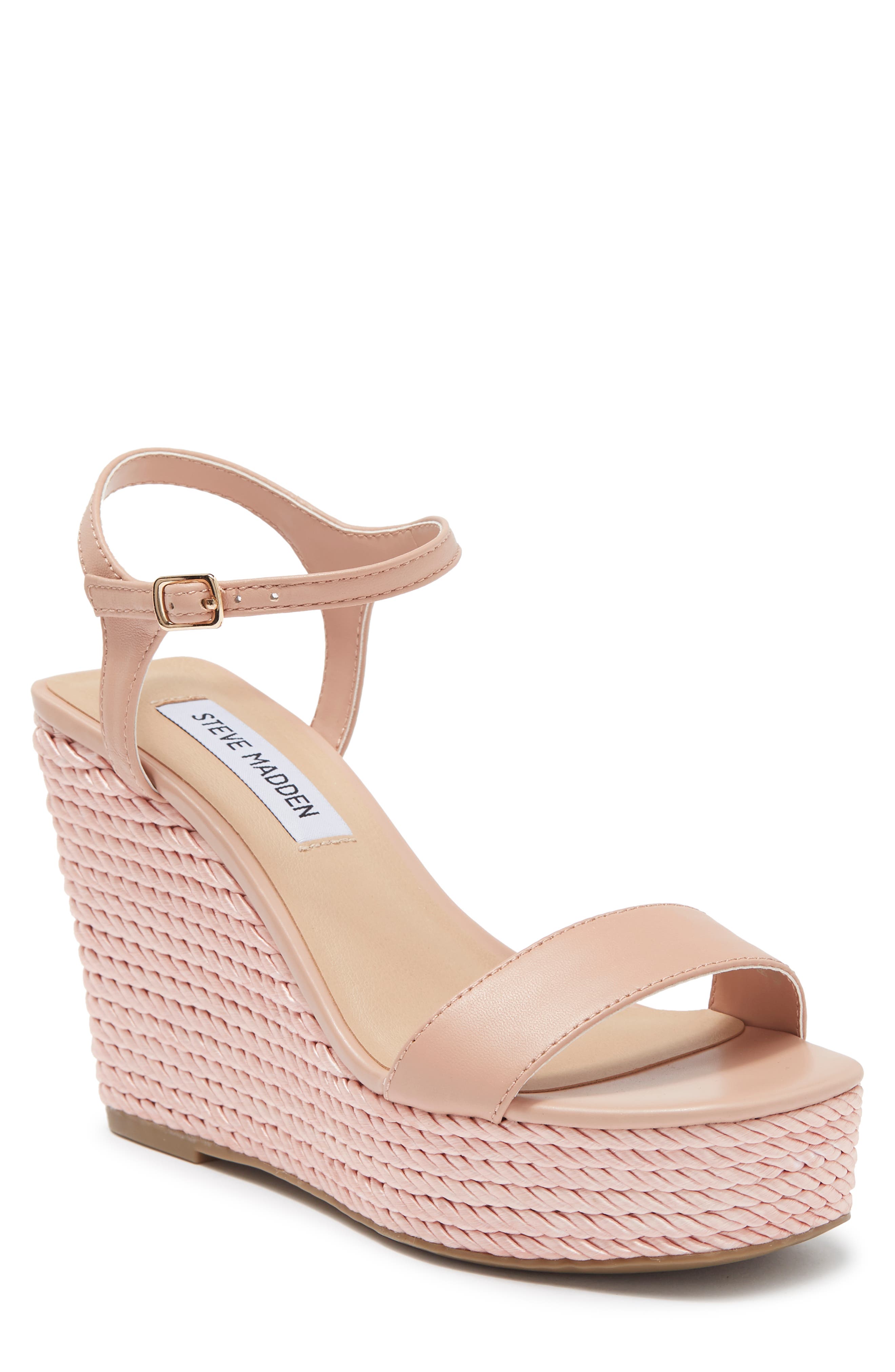 Tory Twist Wedge Sandal, Main, color, BLUSH PU