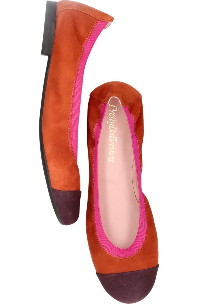 Pretty Ballerinas Round toe elasticated ballet flat, Alternate, color, Ochre