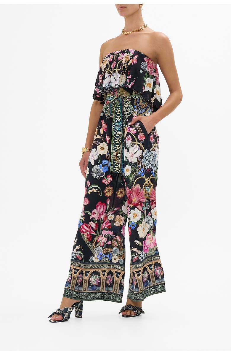 Camilla Strapless Jumpsuit With Frill Midnight In Monserrate, Alternate, color, Midnight In Monserrate