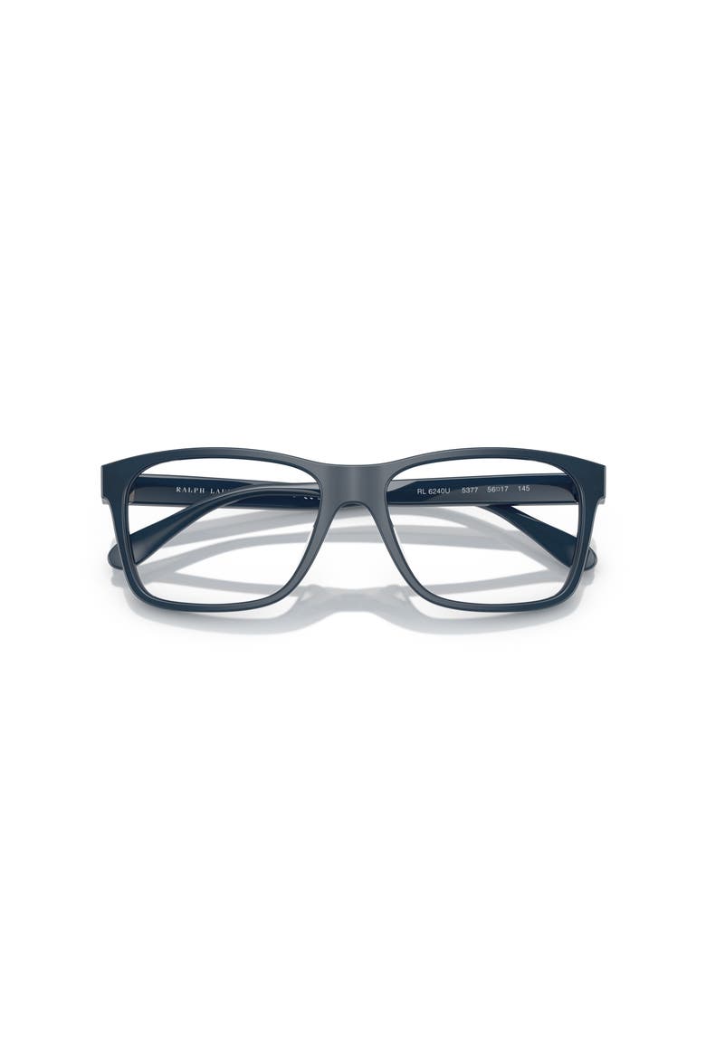 56mm Rectangle optical glasses, Alternate, color, Blue