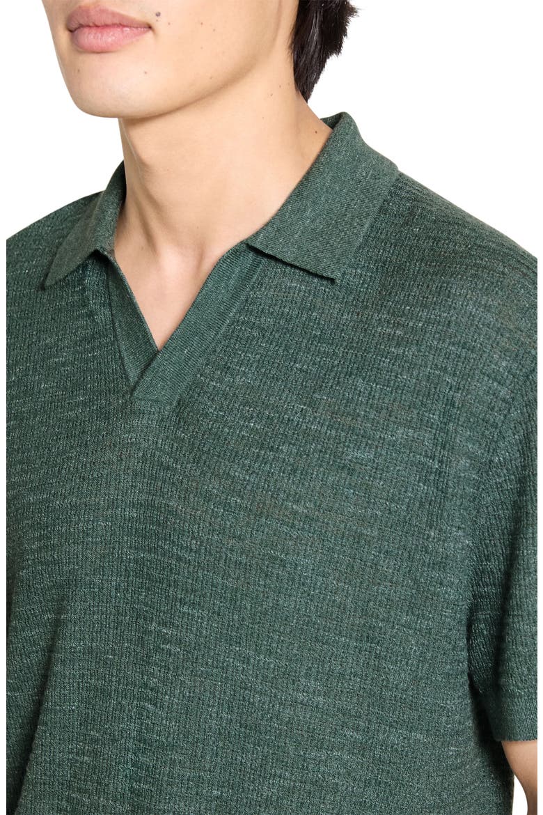 Brenan Linen Blend Polo, Alternate, color, LIGHT PINE GROVE
