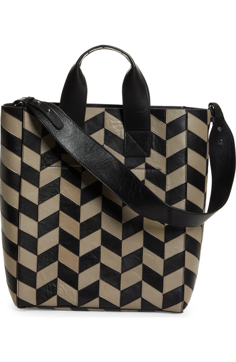 Stand Studio Amia Ziczac Leather Tote, Alternate, color,