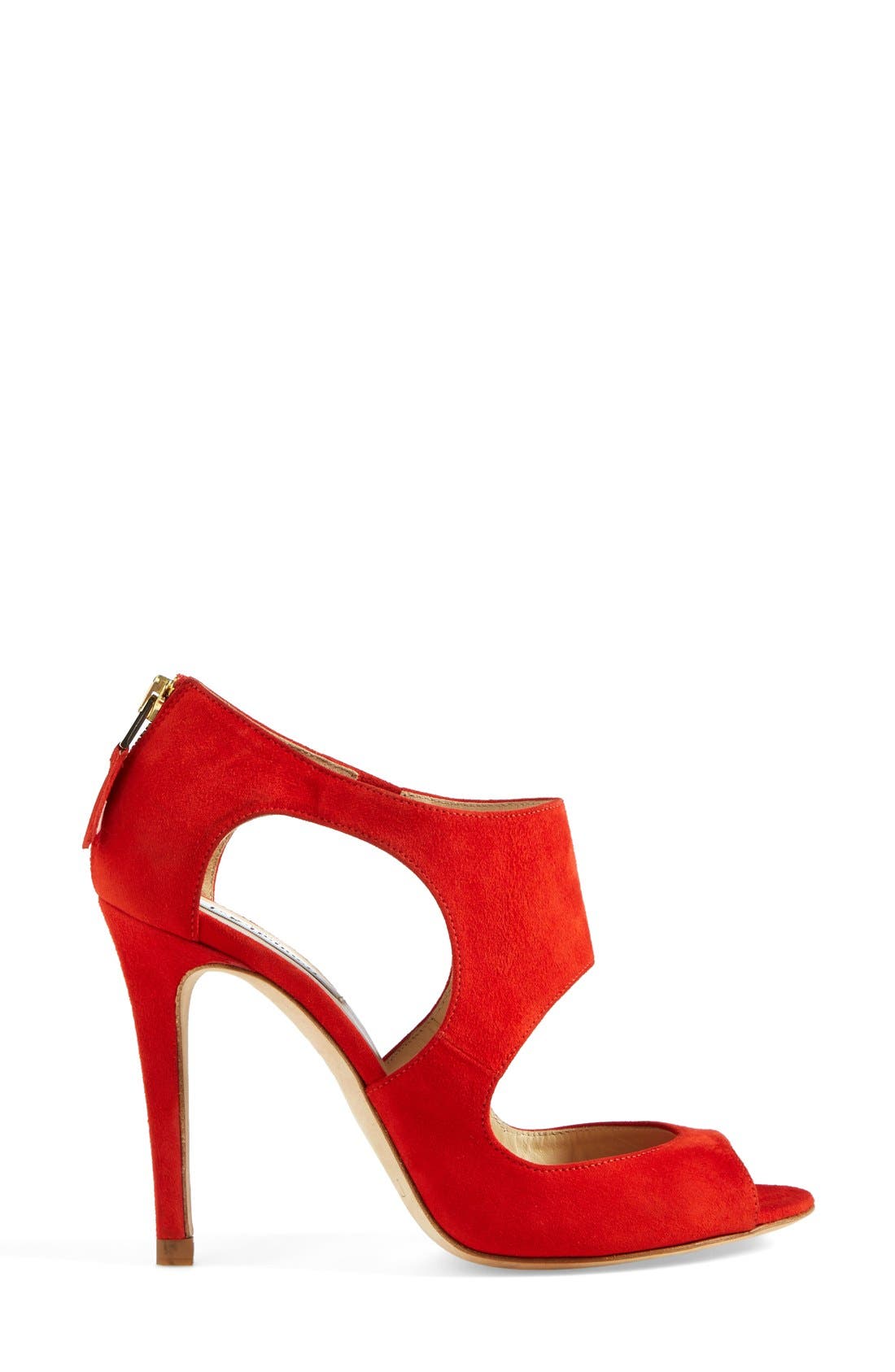 L.K. Bennett 'Alma' Sandal, Alternate, color, SCARLET SUEDE