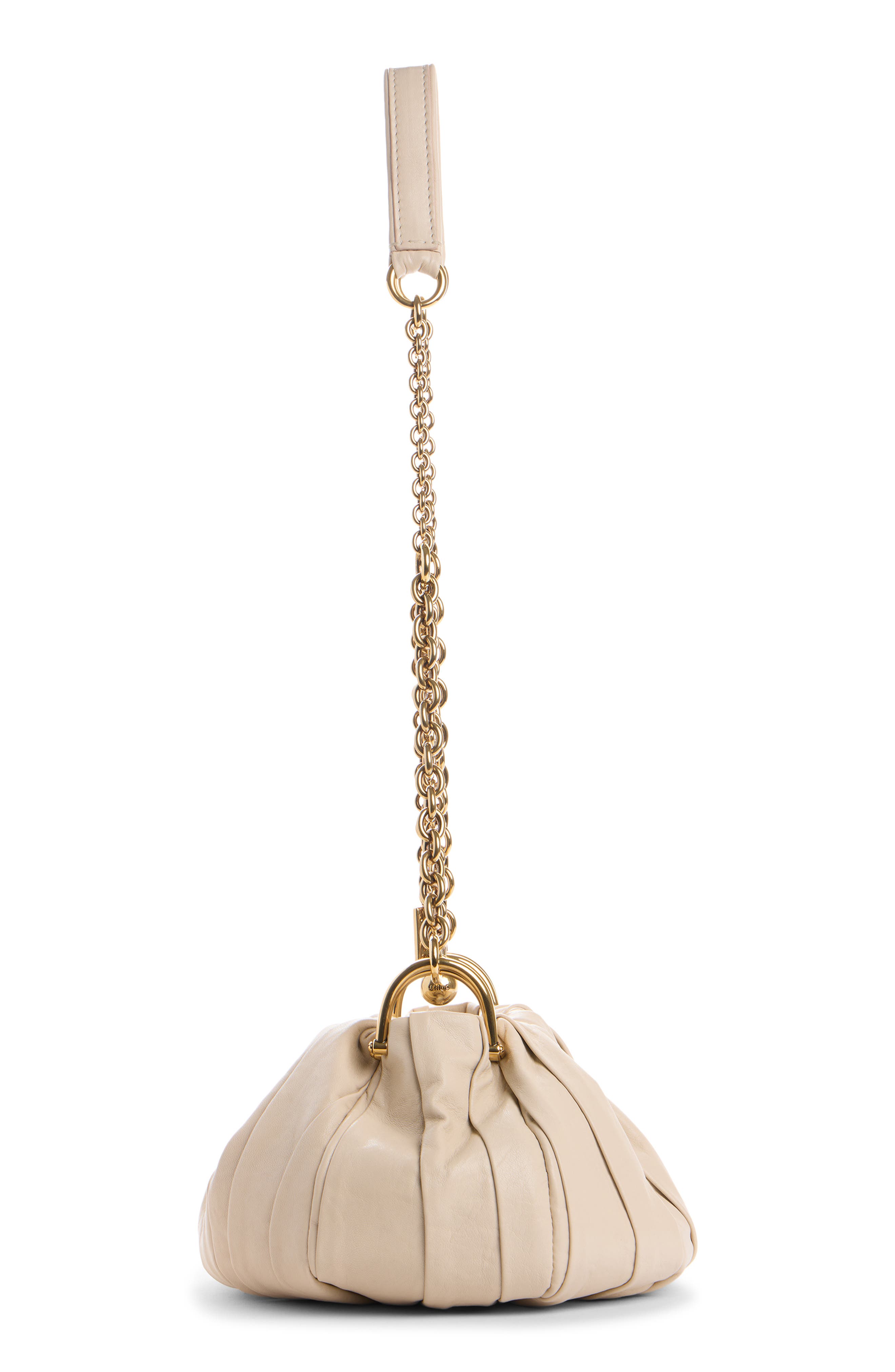 Pleated Crossbody Bag, Alternate, color, MILK