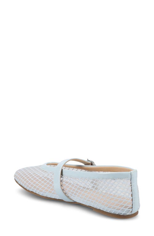 Shop Journee Collection Casha Mesh Mary Jane Flat In Light Blue