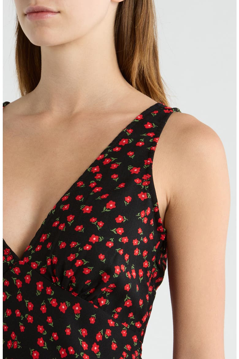Nellie Sleeveless Maxi Sundress, Alternate, color, BLACK/ RED FLORAL