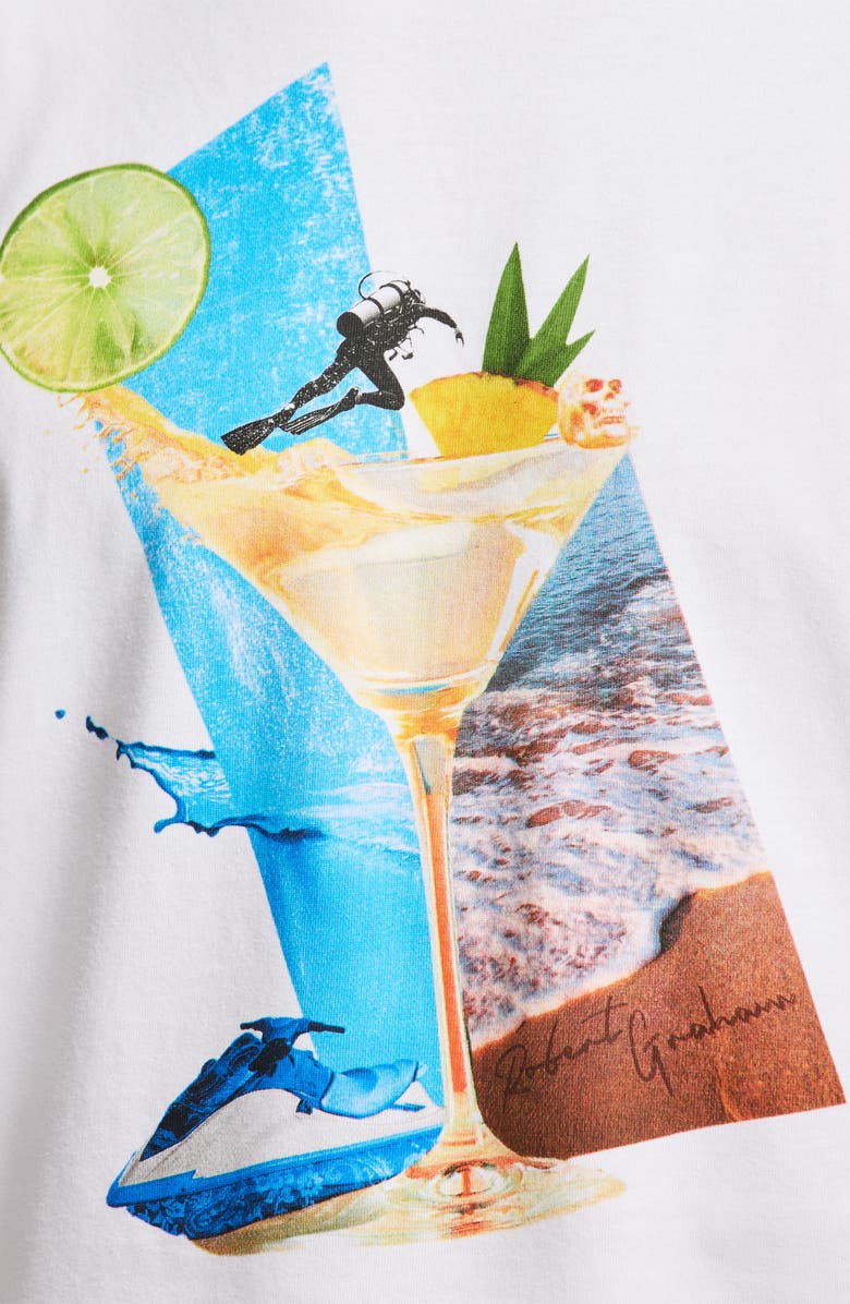 Robert Graham Beach Martini Knit Graphic T-Shirt, Alternate, color, 