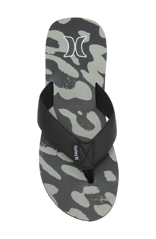 Hurley Layback Flip Flop In Black Combo