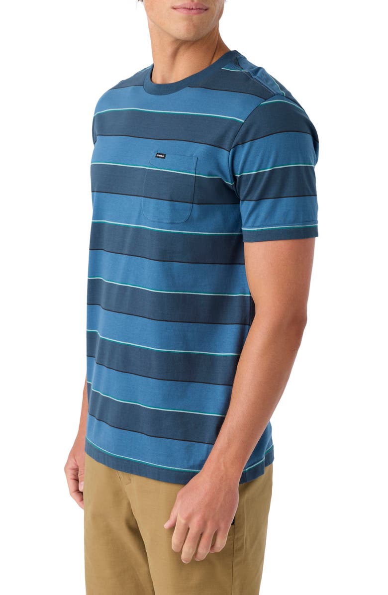 O'Neill Bolder Stripe Cotton Pocket T-Shirt, Alternate, color, 