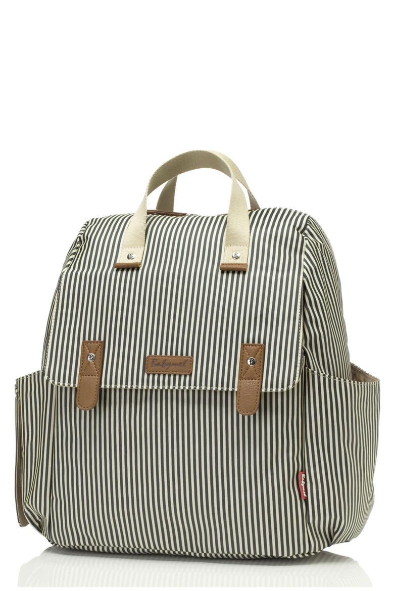 Robyn Convertible Diaper Backpack, Main, color, STRIPE NAVY