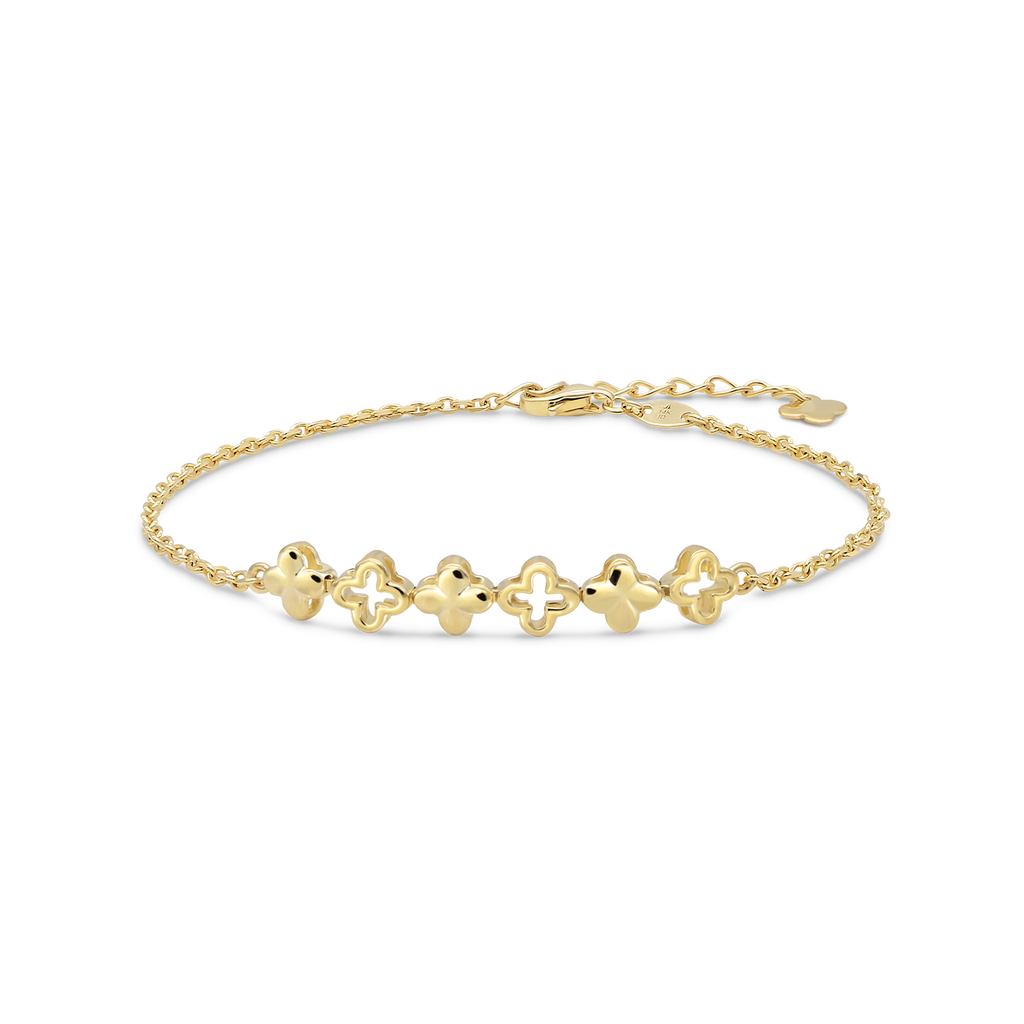 Devata Clover Chain Bracelet In Gold