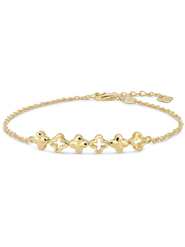 DEVATA Clover Chain Bracelet in 14K Gold, 31mm