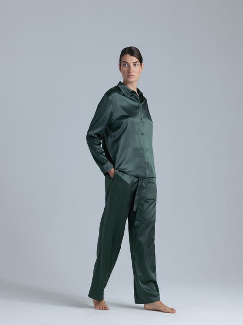 Alas Silk Long Sleeve Shirt In Green