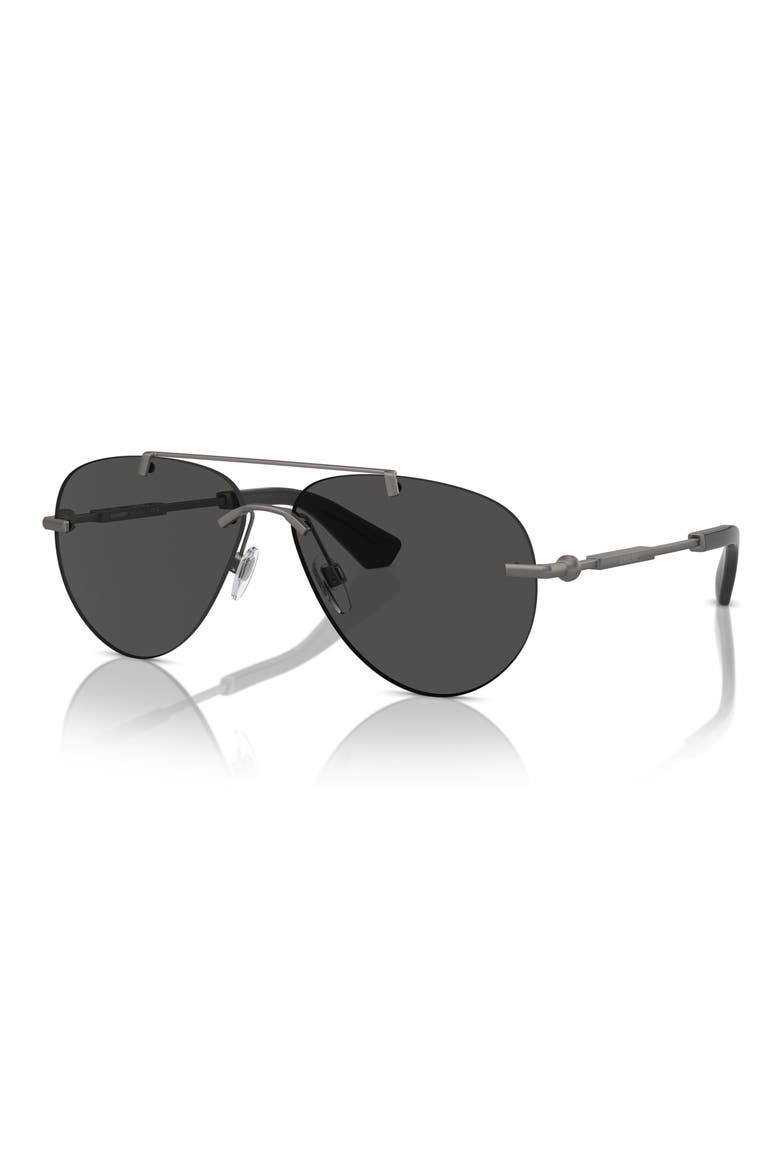 60mm Pilot Sunglasses, Alternate, color, DARK GREY