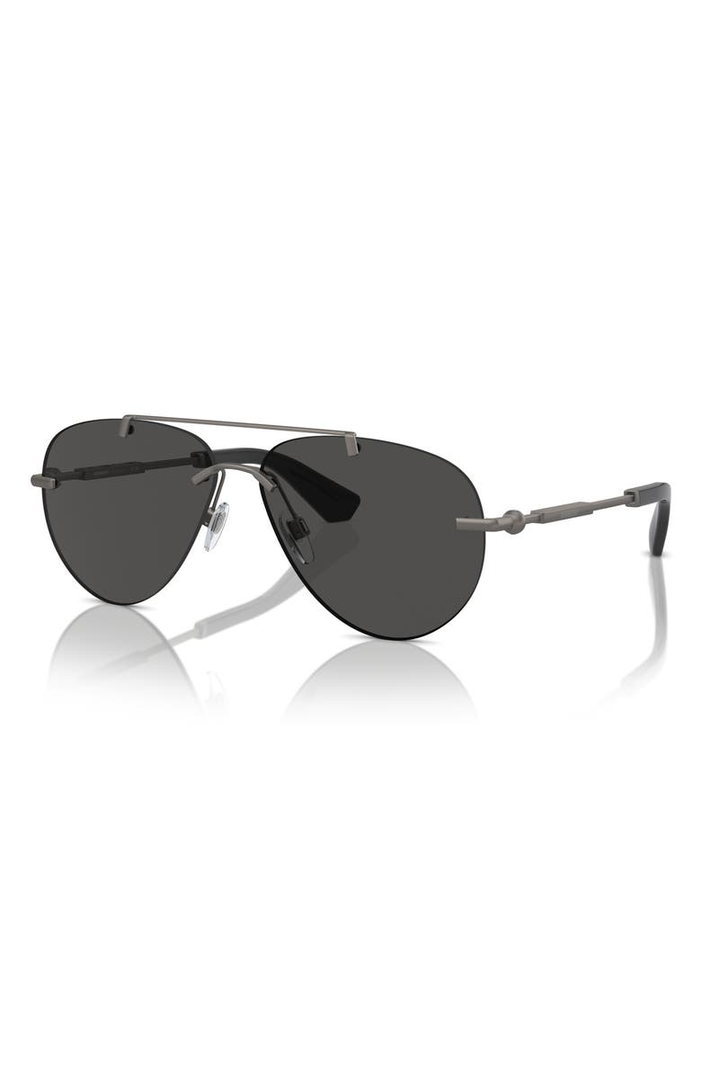 Burberry 60mm Pilot Sunglasses, Alternate, color,