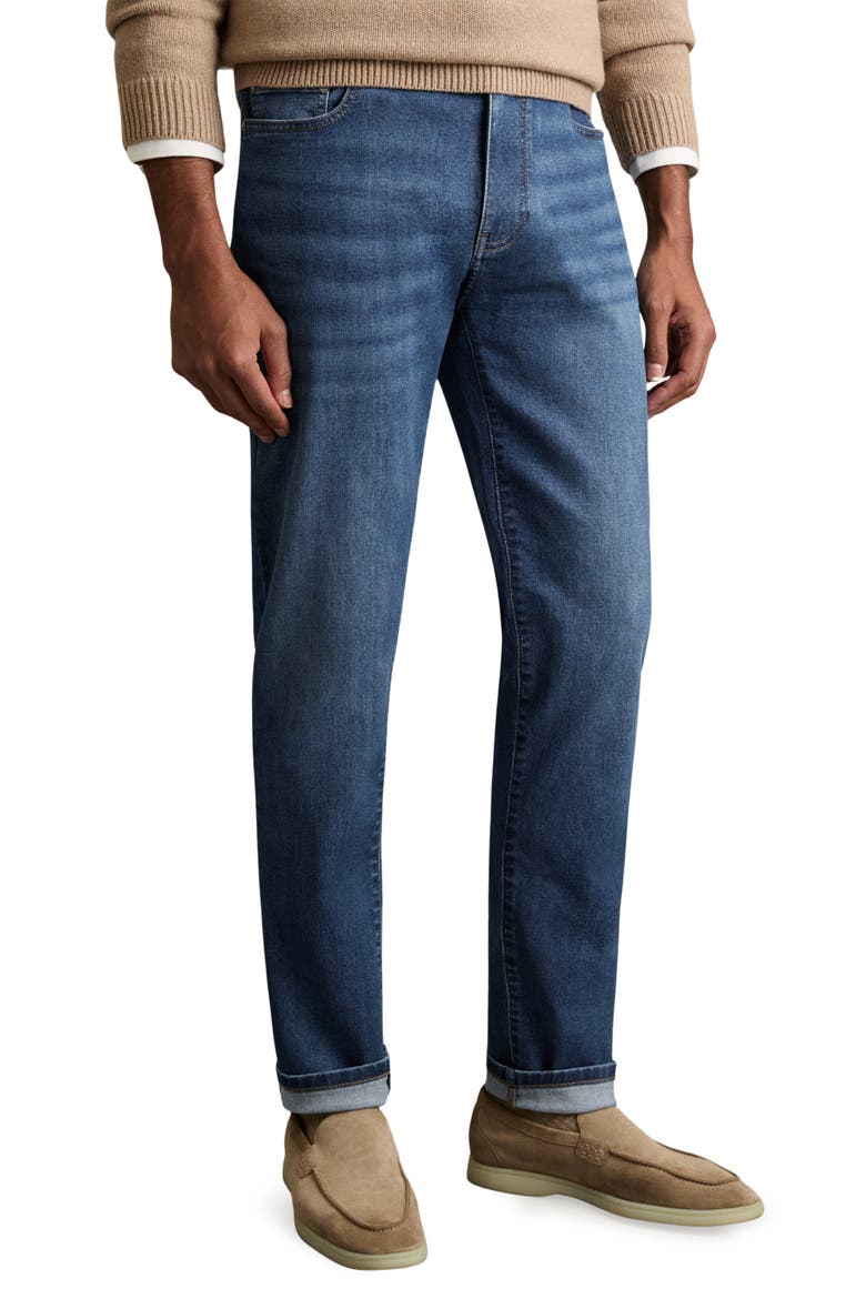 Maddison Slim Straight Leg Jeans, Main, color, MID BLUE WASH