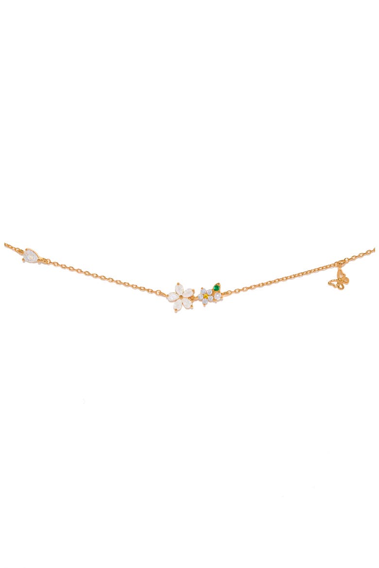 Butterfly Meadow Anklet, Alternate, color, GOLD