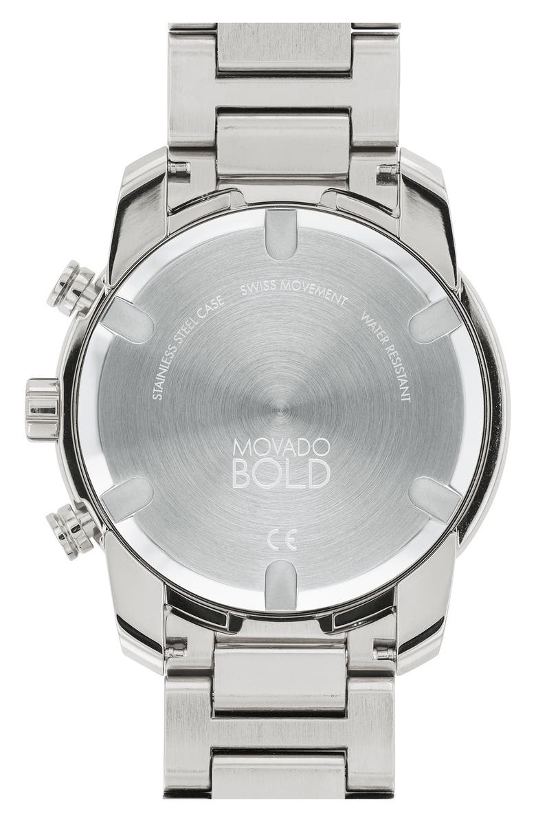 Movado Bold Verso Chronograph Bracelet Watch, 44mm, Alternate, color, 