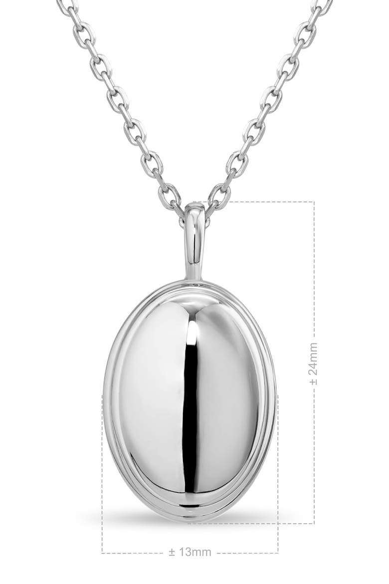 Contour Lined Dome Pendant Necklace, Alternate, color, SILVER