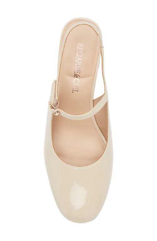 Regarde Le Ciel Edda Slingback Mary Jane Pump In Twinkle Crema