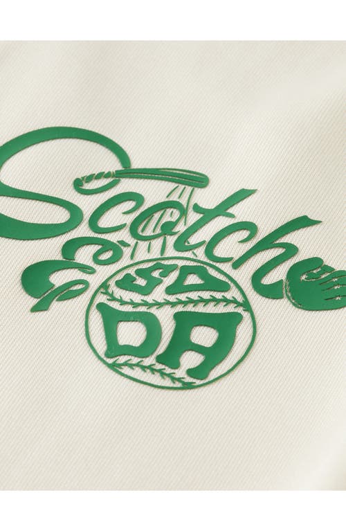 Scotch & Soda Logo Track Jacket In Soft Ice/bright Green