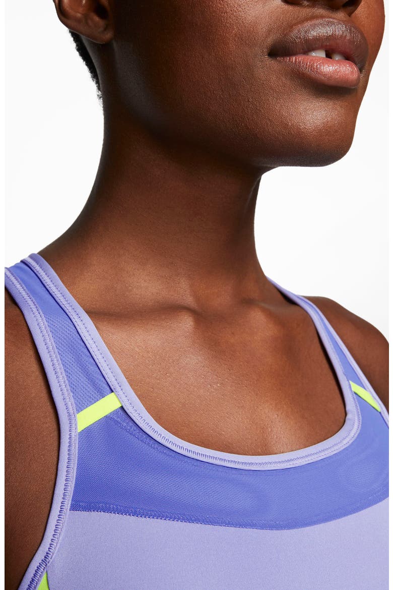 Swoosh Padded Pocket Sports Bra, Alternate, color, LIGHT THISTLE/ SAPPHIRE