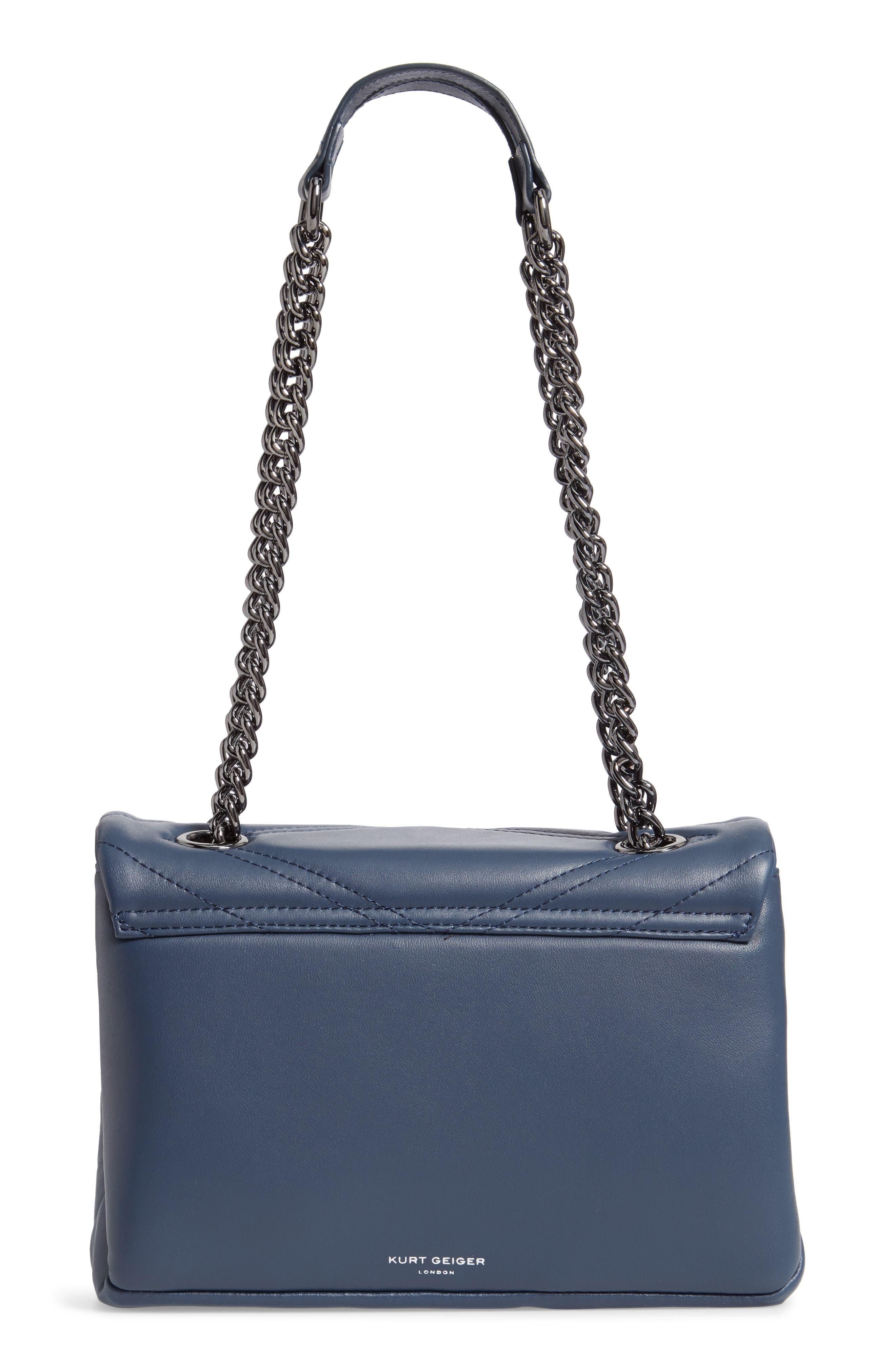 Mayfair Quilted Leather Shoulder Bag, Alternate, color, BLUE/ DARK