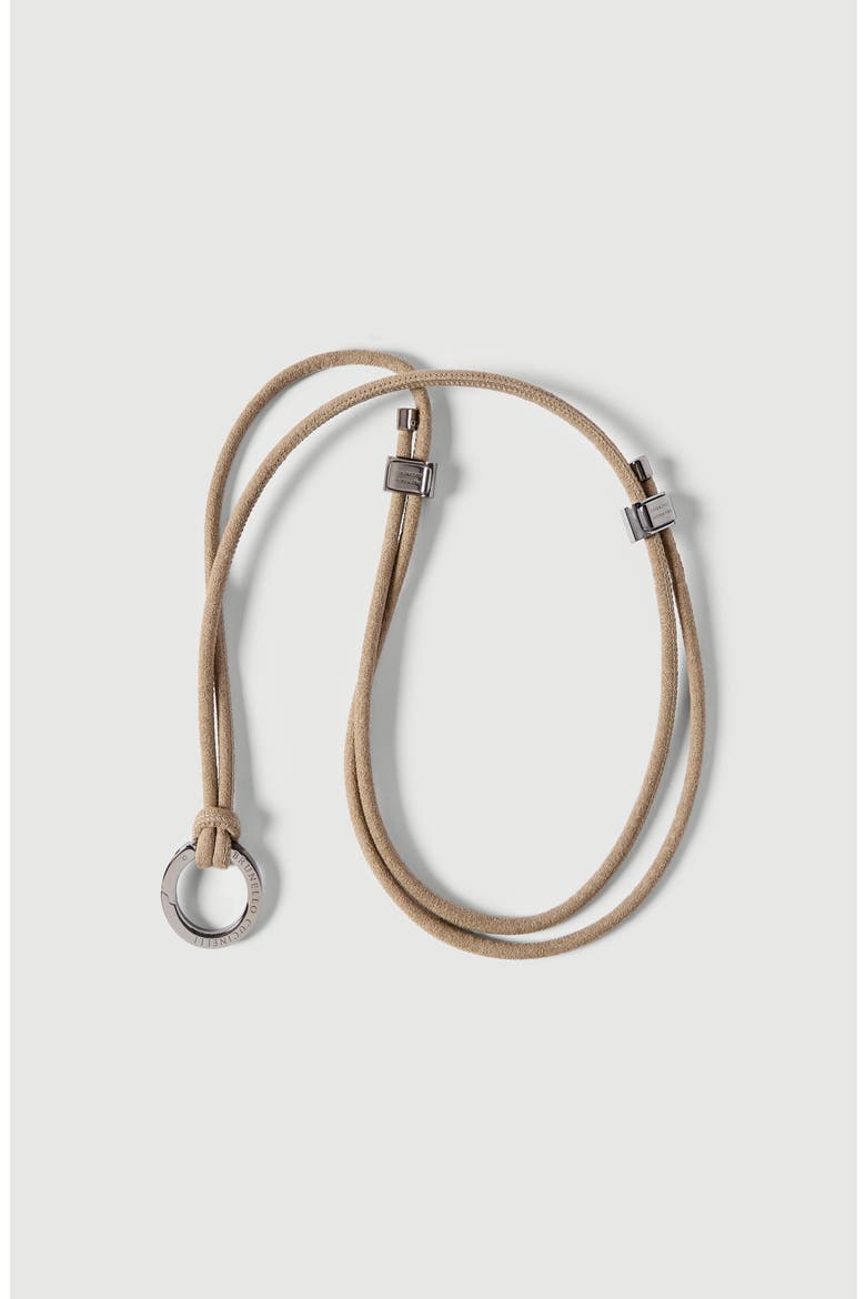 Alcantara glasses cord with monili, Main, color, Beige
