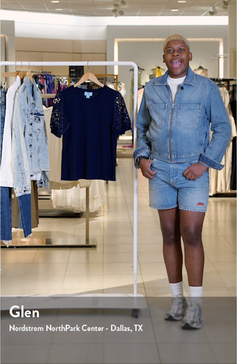 Lace Puff Sleeve Knit Top, sales video thumbnail