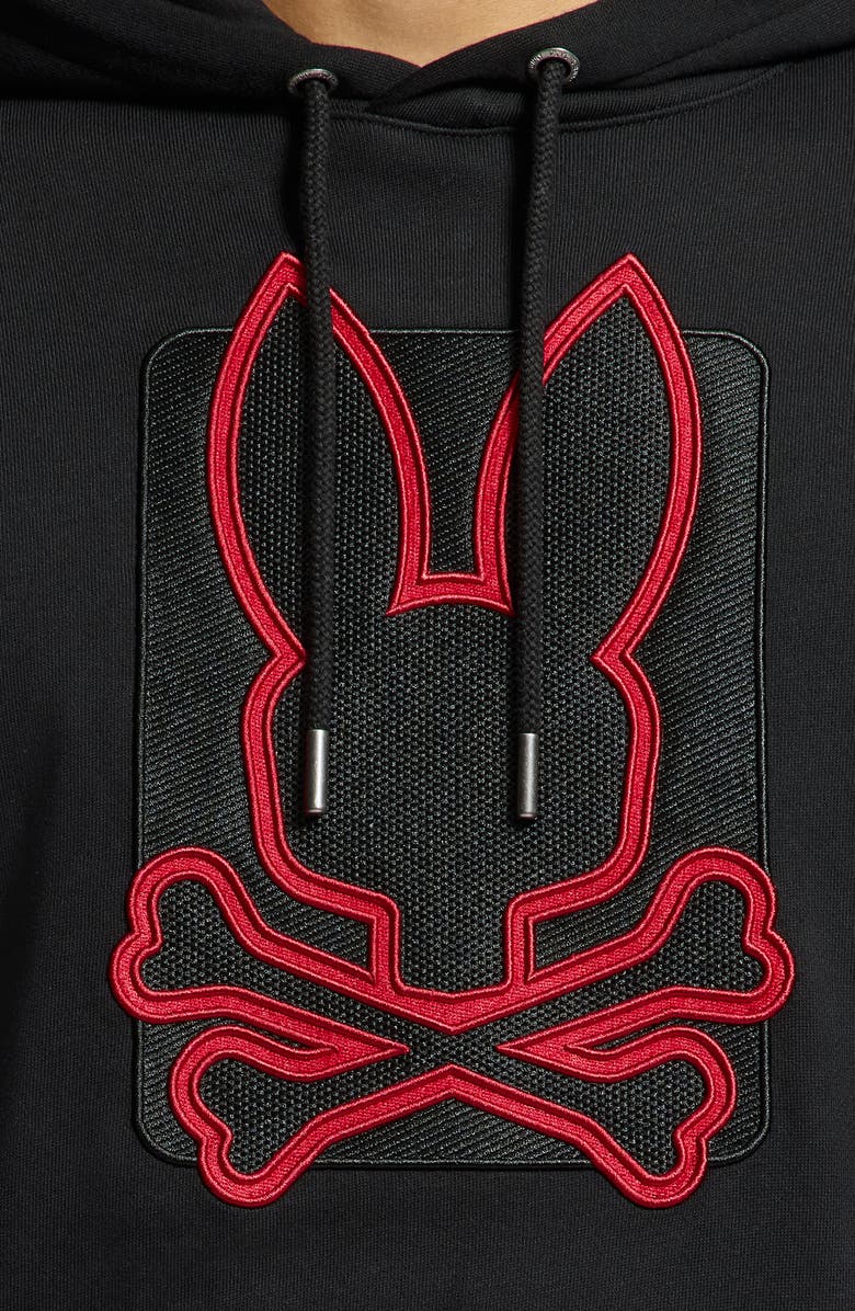 Psycho Bunny Pierce Embroidered Cotton Graphic Hoodie, Alternate, color, 