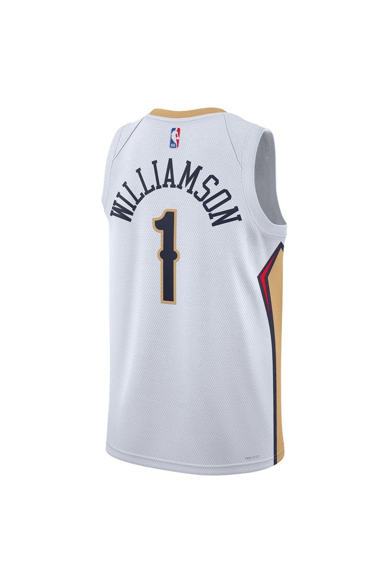 Unisex Nike Zion Williamson White New Orleans Pelicans Swingman Jersey - Association Edition, Alternate, color, White